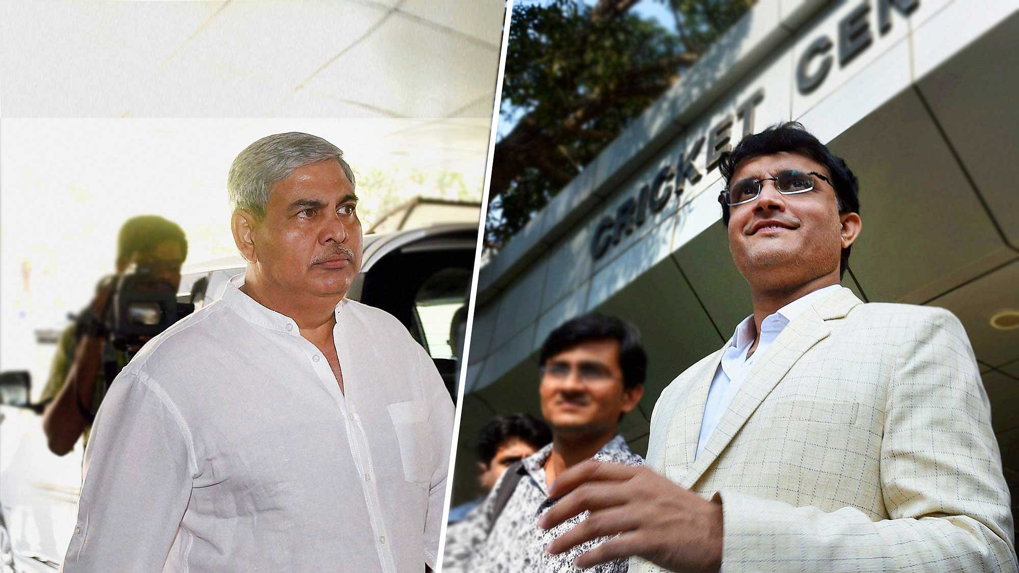 BCCI President Shashank Manohar and CAB Chief Sourav Ganguly both attended the BCCI SGM in Mumbai. (Photo: PTI)