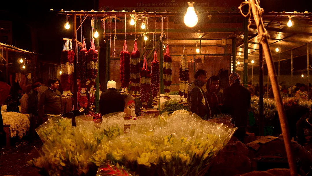 Bad weather in Europe has also led to low exports of flowers from European nations. Dealers have high hopes from the Valentine week. (Photo: Prashant Chahal/<b>The Quint</b>)