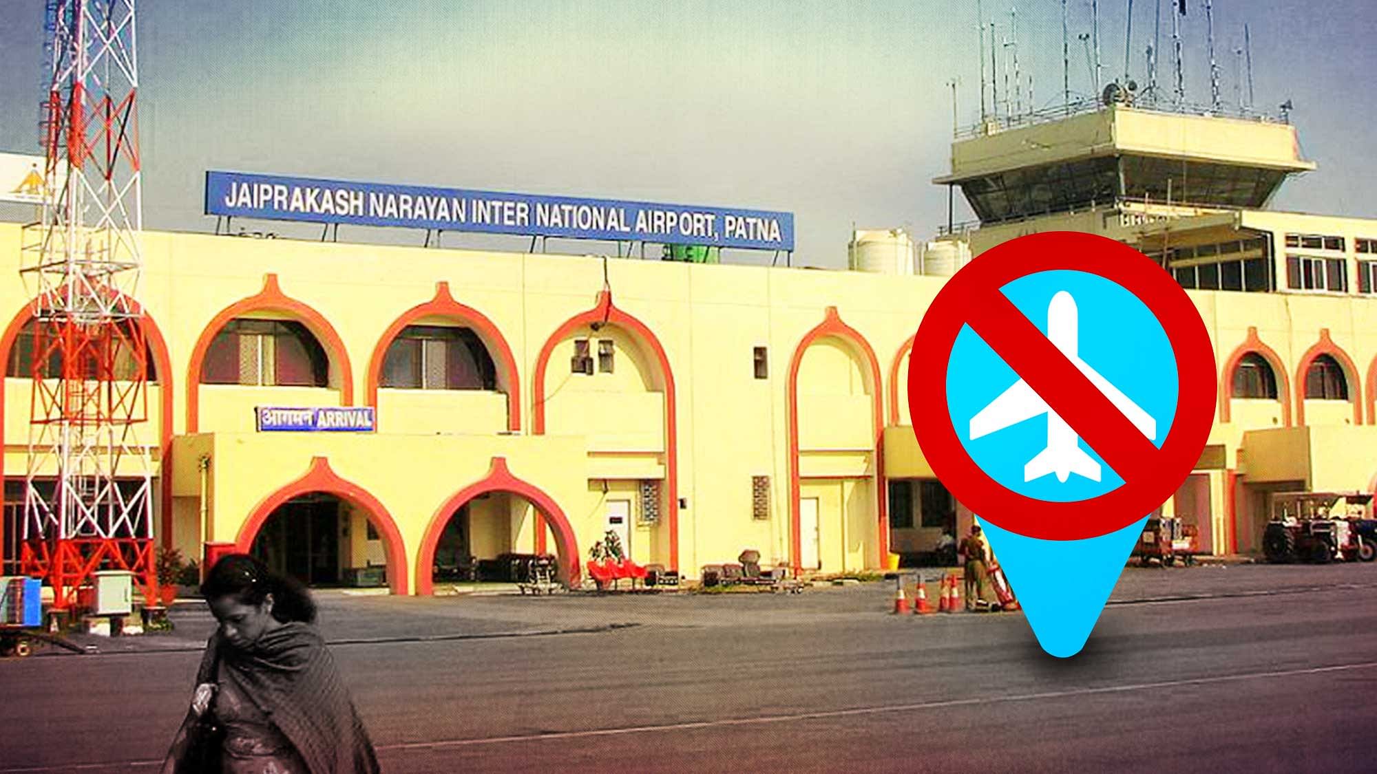 The non-compliance of certain norms may lead to the closure of the Patna International Airport. (Photo: <b>The Quint</b>)