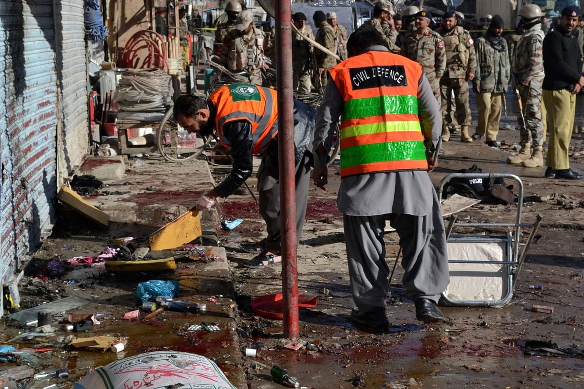 At least 10 killed and 25 injured in an attack in Quetta, Pakistan. Taliban has claimed responsibility, say reports.