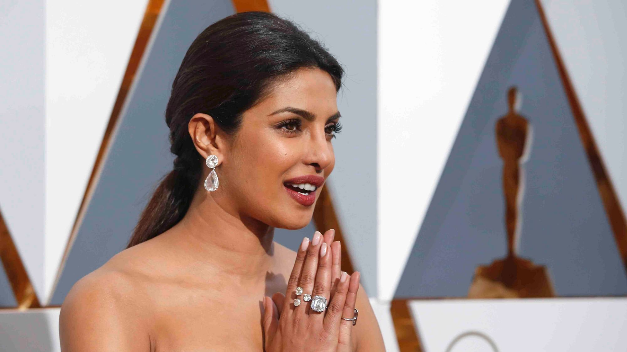 

Priyanka Chopra arrives at the Oscars on Sunday, 28 Feb. 2016, at the Dolby Theatre in Los Angeles. (Photo Courtesy: Richard Shotwell/Invision/AP)