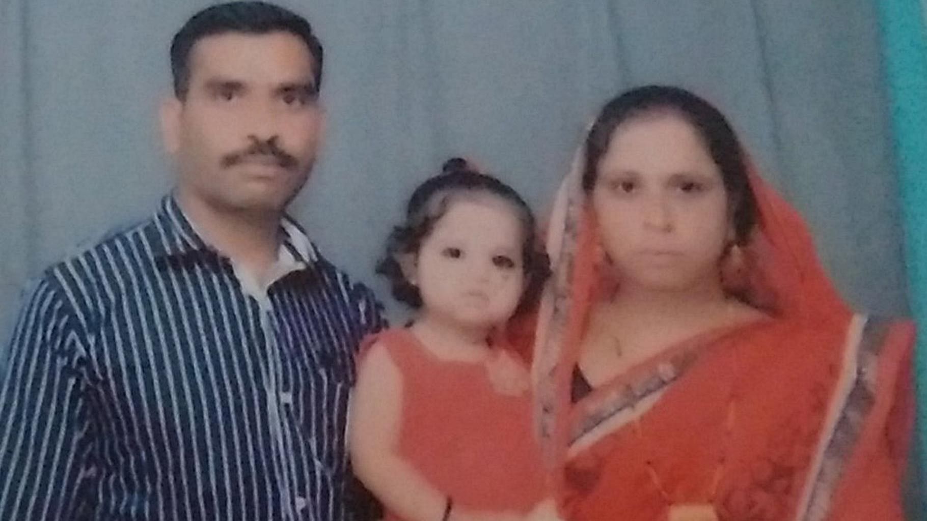 Naik Rajput with his wife and a 2-yr-old daughter. (Photo Courtesy: Twitter/<a href="https://twitter.com/jrpur">@jrpur</a>)