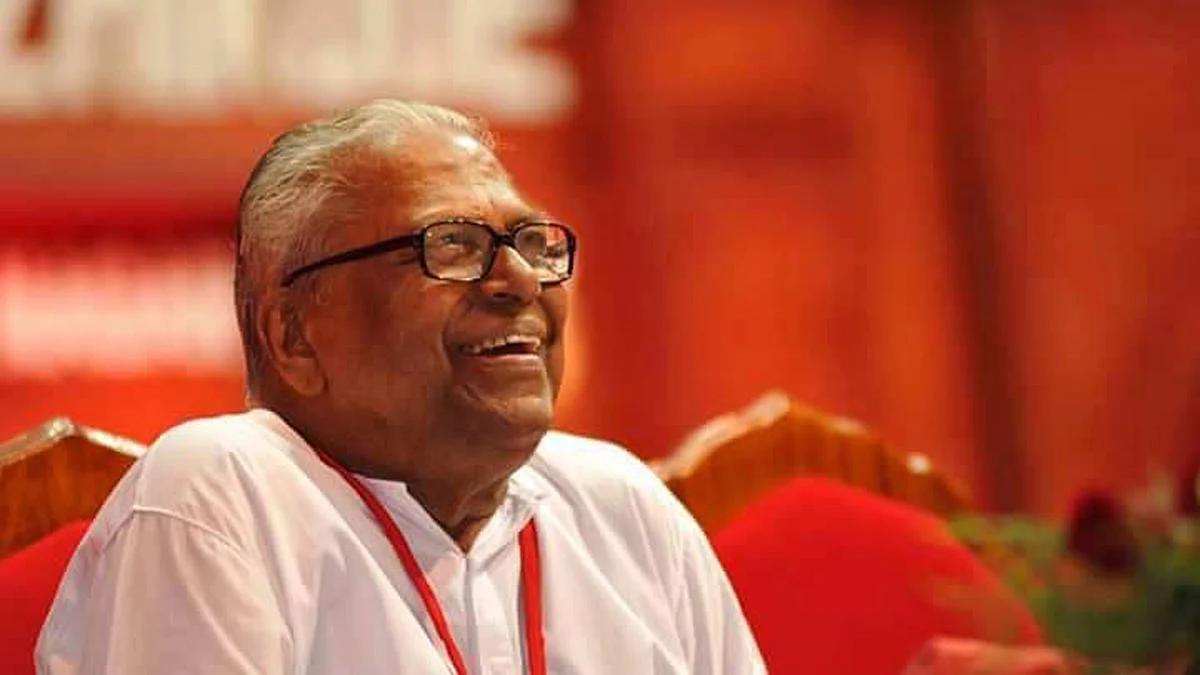 CPI(M) leader VS Achuthanandan. (Photo Courtesy:<i> The News Minute</i>)