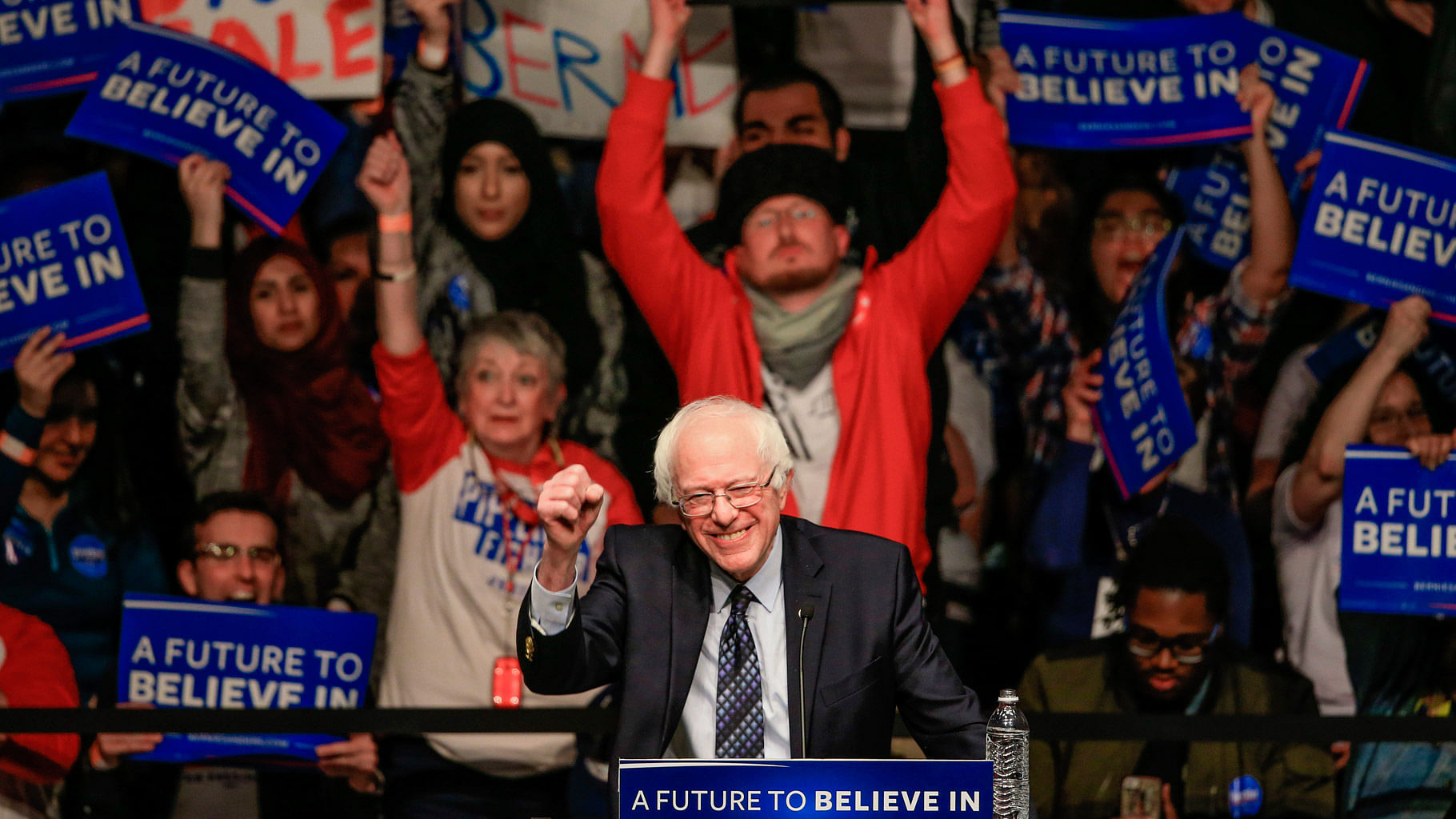

Democratic presidential candidate, Sen. Bernie Sanders, speaks at an election rally in Lincoln, Nebraska, 3 March 2016. (Photo: AP)