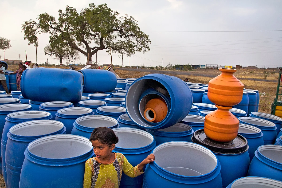 Section 144 has been imposed in many parts of Maharashtra because of the lack of water. (Photo Courtesy: Subrata Biswas/Greenpeace)