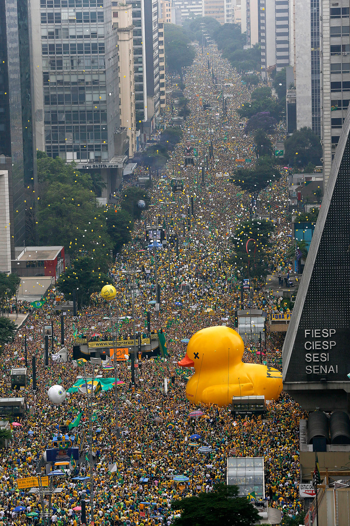  Demonstrations were bigger than anti-government rallies in March 2015, which gathered as many as 1 million people.