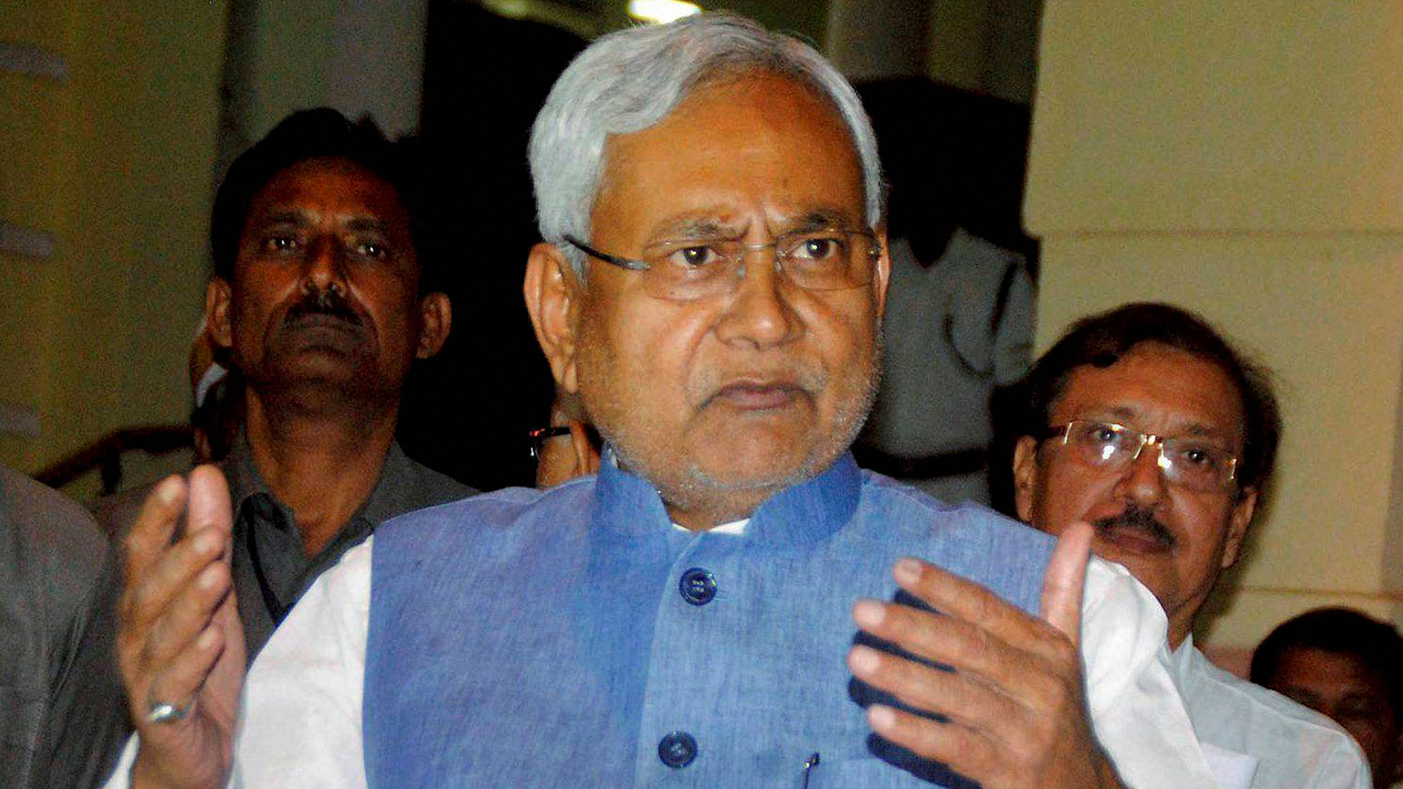<div class="paragraphs"><p>Bihar Chief Minister Nitish Kumar addresses the media during the ongoing budget session of Bihar Assembly in Patna on Wednesday. </p></div>