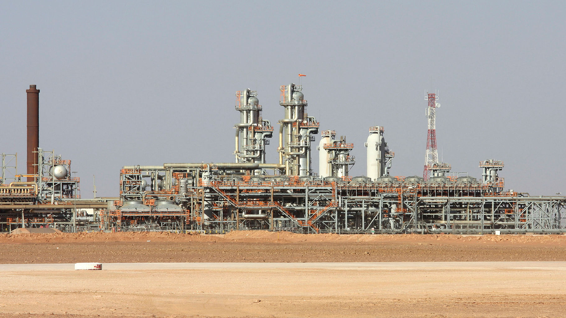 The Krechba gas plant that was attacked, on the In Salah gas field in Algeria’s
Sahara Desert. (Photo: AP)