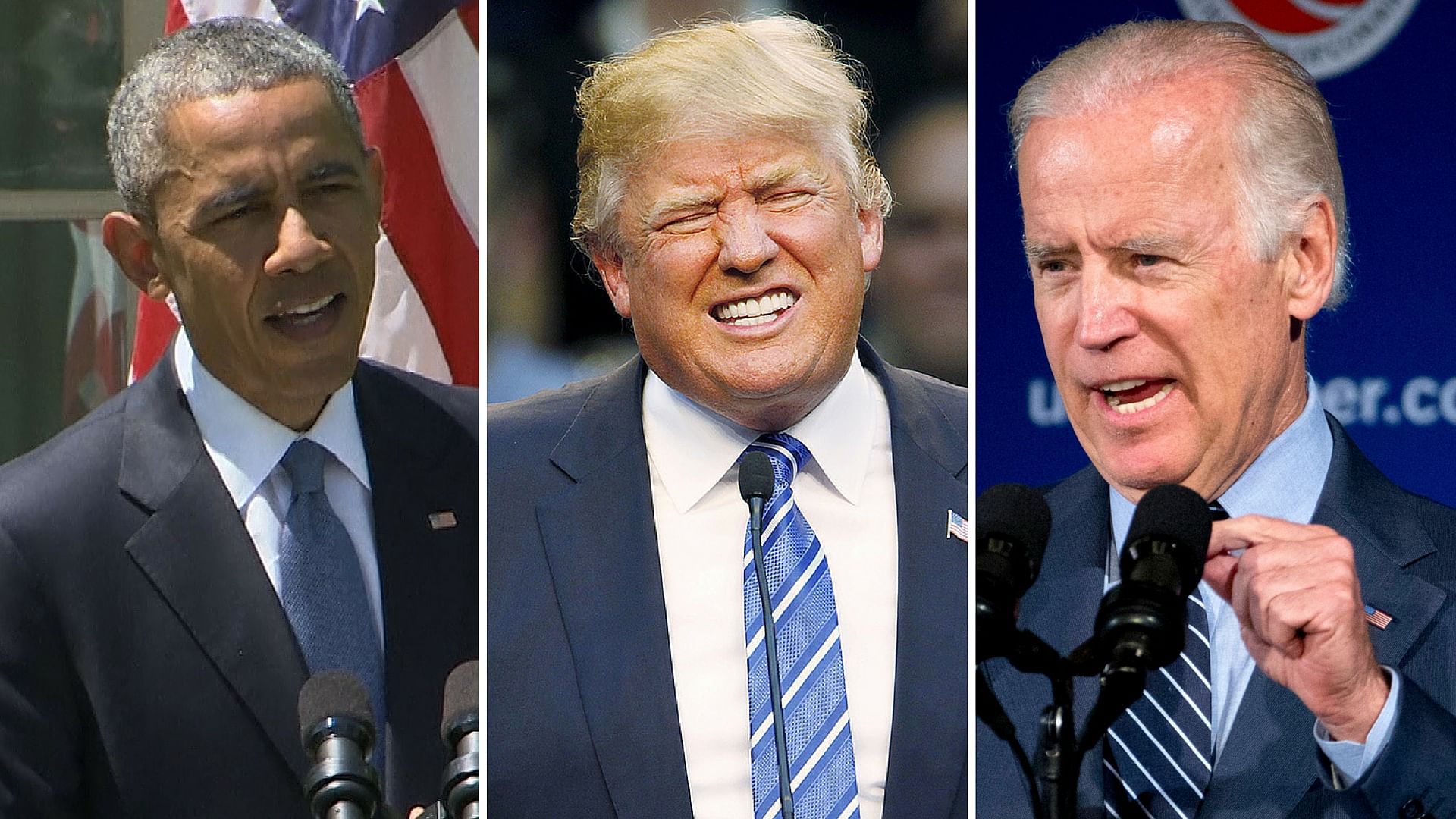 From left to right: Obama, Trump and Biden. (Photo: AP/Reuters)