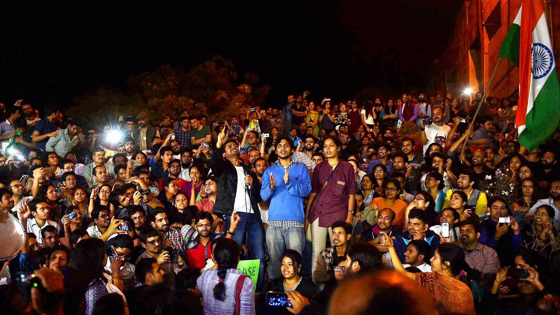 Students’ Union President Kanhaiya Kumar at JNU campus. (Photo: PTI)