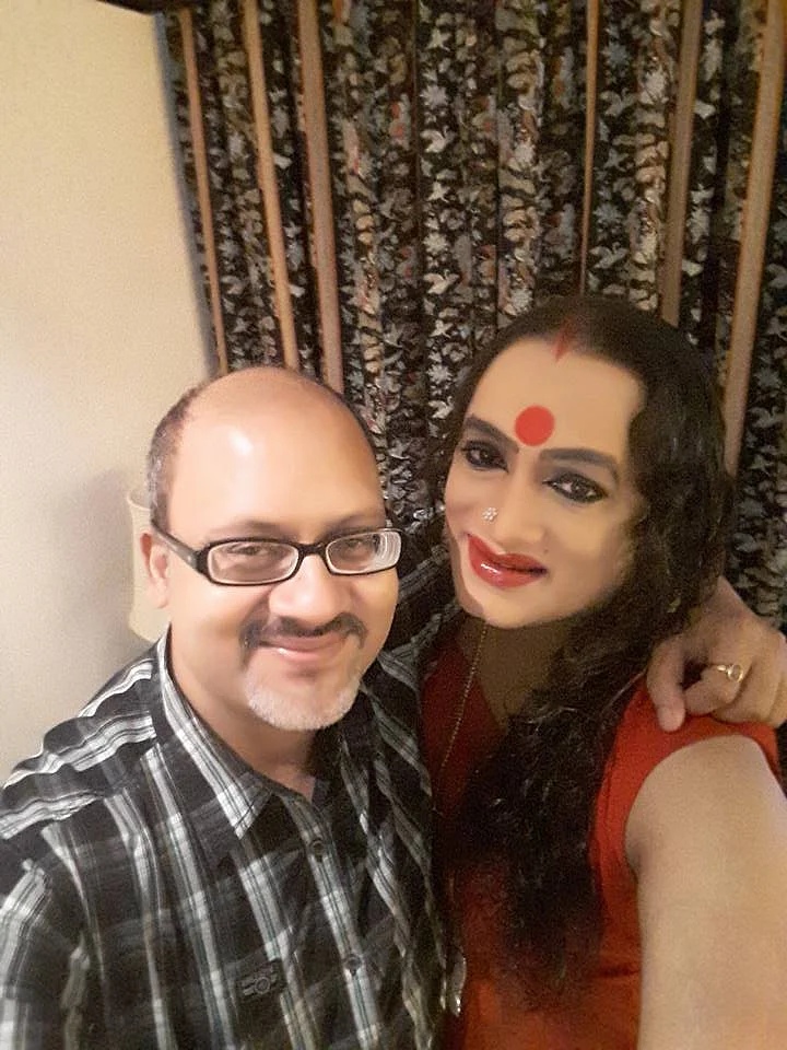 Prof Das with Laxmi, a renowned LGBT activist. (Photo Courtesy: Pratulananda Das)