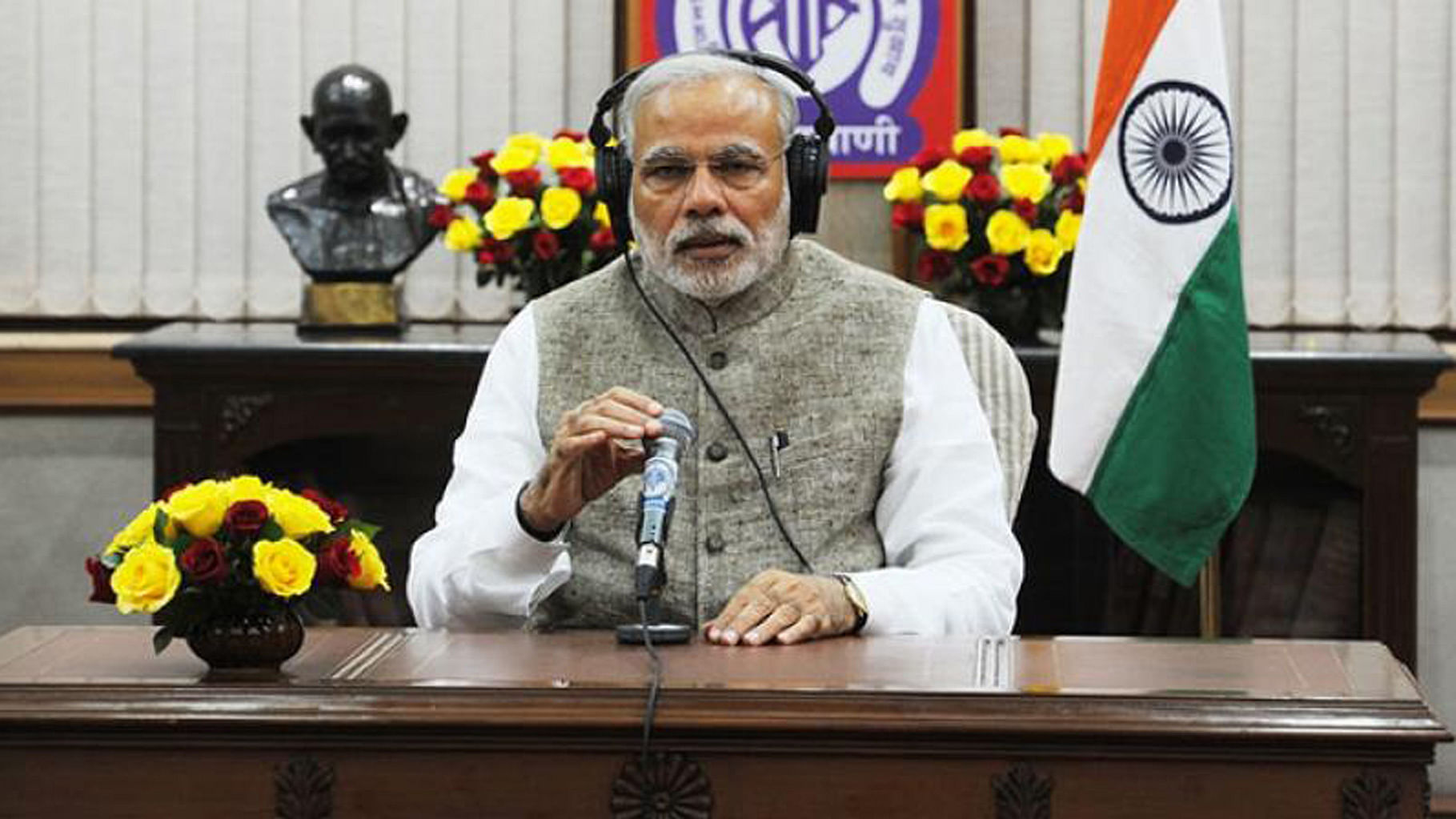 Prime Minister Narendra Modi addressing people on his radio programme ‘Mann Ki Baat’.