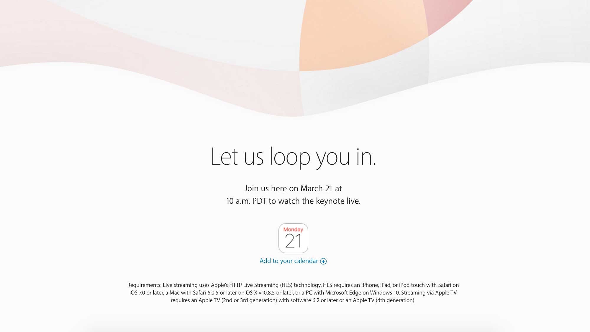 Apple’s next event is happening on March 21st, are you ready for the new goodies from them? (Photo: Apple)