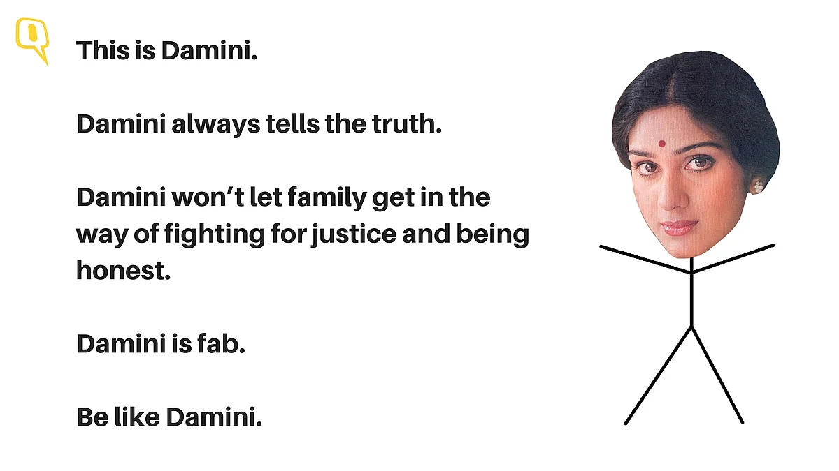 Meenakshi Sheshadri in and as <i>Damini</i>