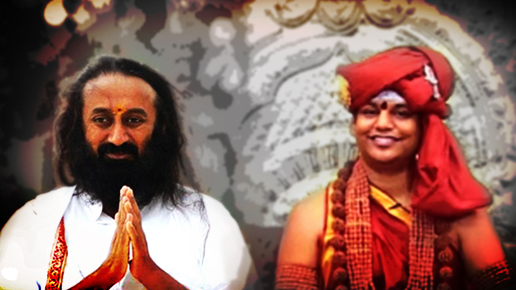 

Swami Nityananda and Sri Sri Ravi Shankar. (Photo: <b>The Quint</b>)