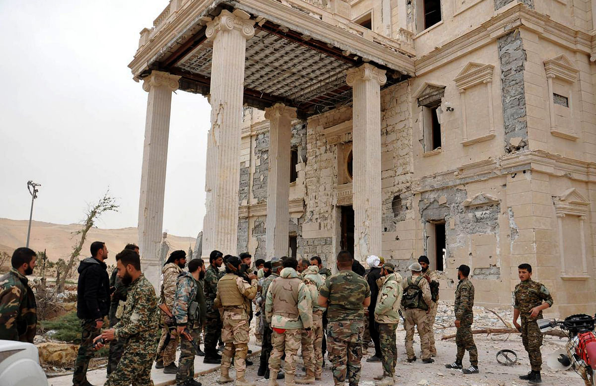 Palmyra’s ancient Roman temples, blown up by ISIS fighters last year, will be restored once Syria recaptures the city