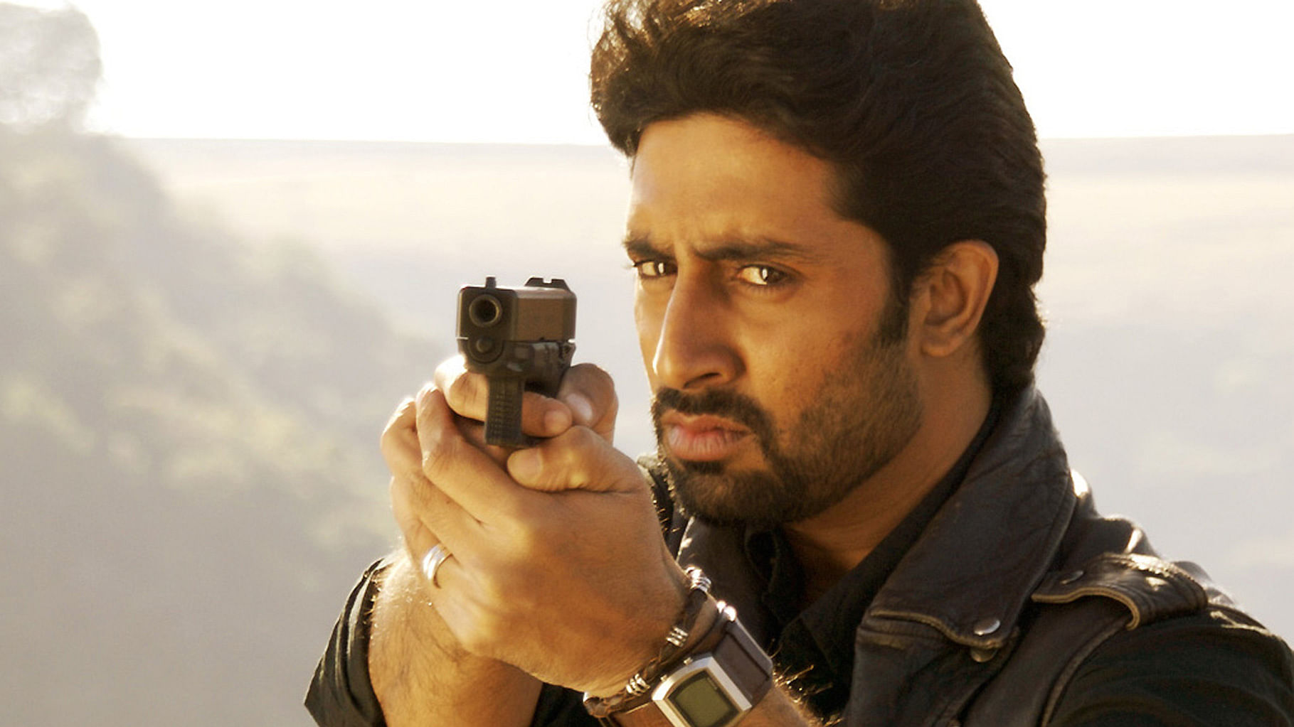 Abhishek Bachchan in a still from movie <i>Dhoom 2</i>.