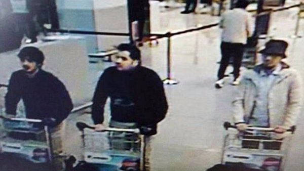 The “third man” was filmed with two Islamic State suicide bombers at Brussels Airport.