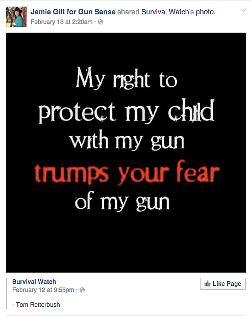 A screengrab of a Facebook post shared by Jamie Gilt.