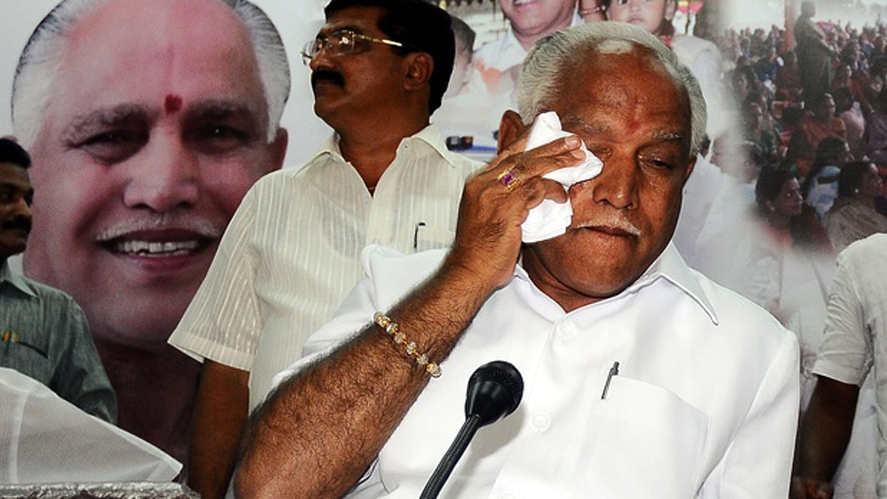 Former Karnataka chief minister BS Yeddyurappa. (Photo Courtesy: <i>The News Minute</i>)