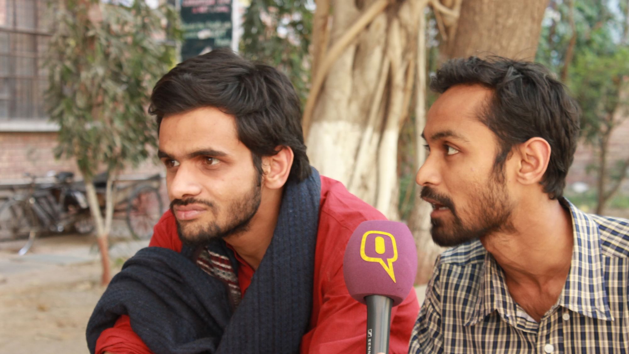 

<b>The Quint </b>caught up with Umar Khalid and Anirban Bhattacharya at the JNU campus. (Photo: <b>The Quint</b>)