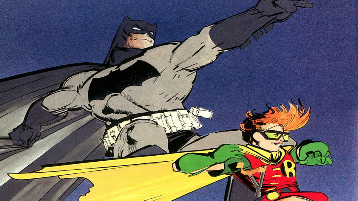 Frank Miller’s 1986 creation, <i>Batman: The Dark Knight Returns</i>. (Photo Courtesy: <a href="http://nerdist.com/frank-miller-on-the-creation-of-batman-the-dark-knight-returns/">nerdist.com</a>)