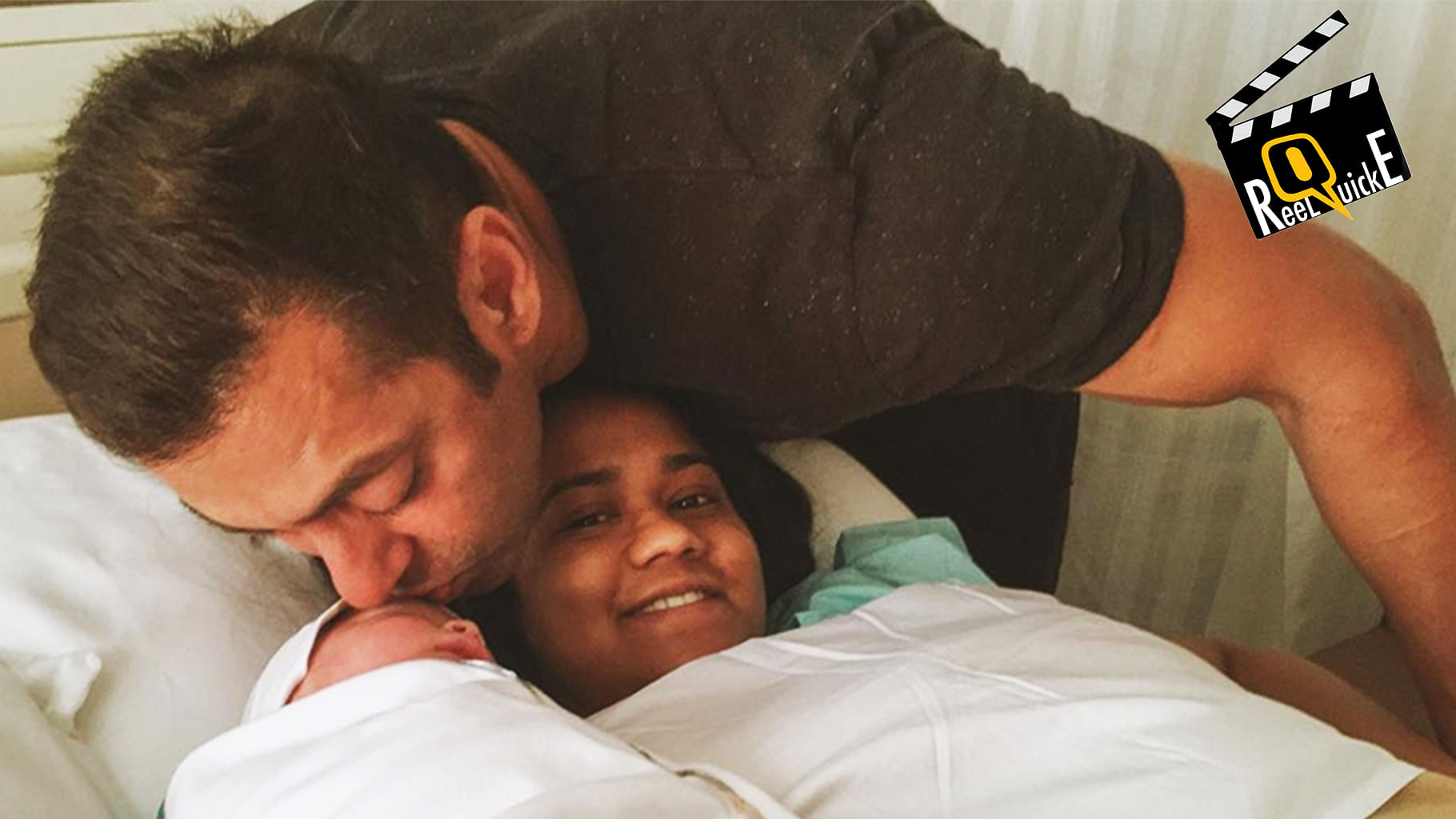 Salman Khan plants a kiss on nephew’s forehead (photo: Twitter/AyushSharma)