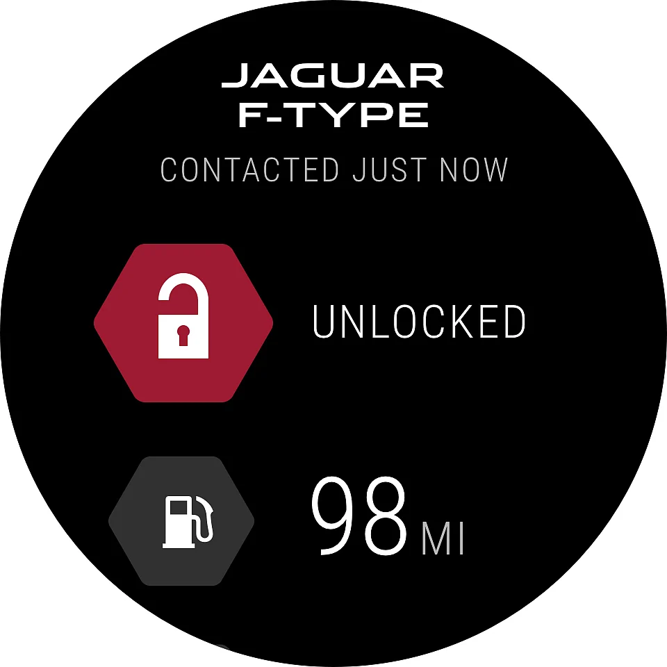 Screenshot of Jaguar’s latest Android wear app. (Photo Courtesy: Jaguar)