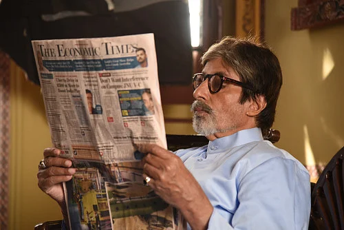 Amitabh Bachchan shoots for an ad (Photo: srbachchan.tumblr.com)