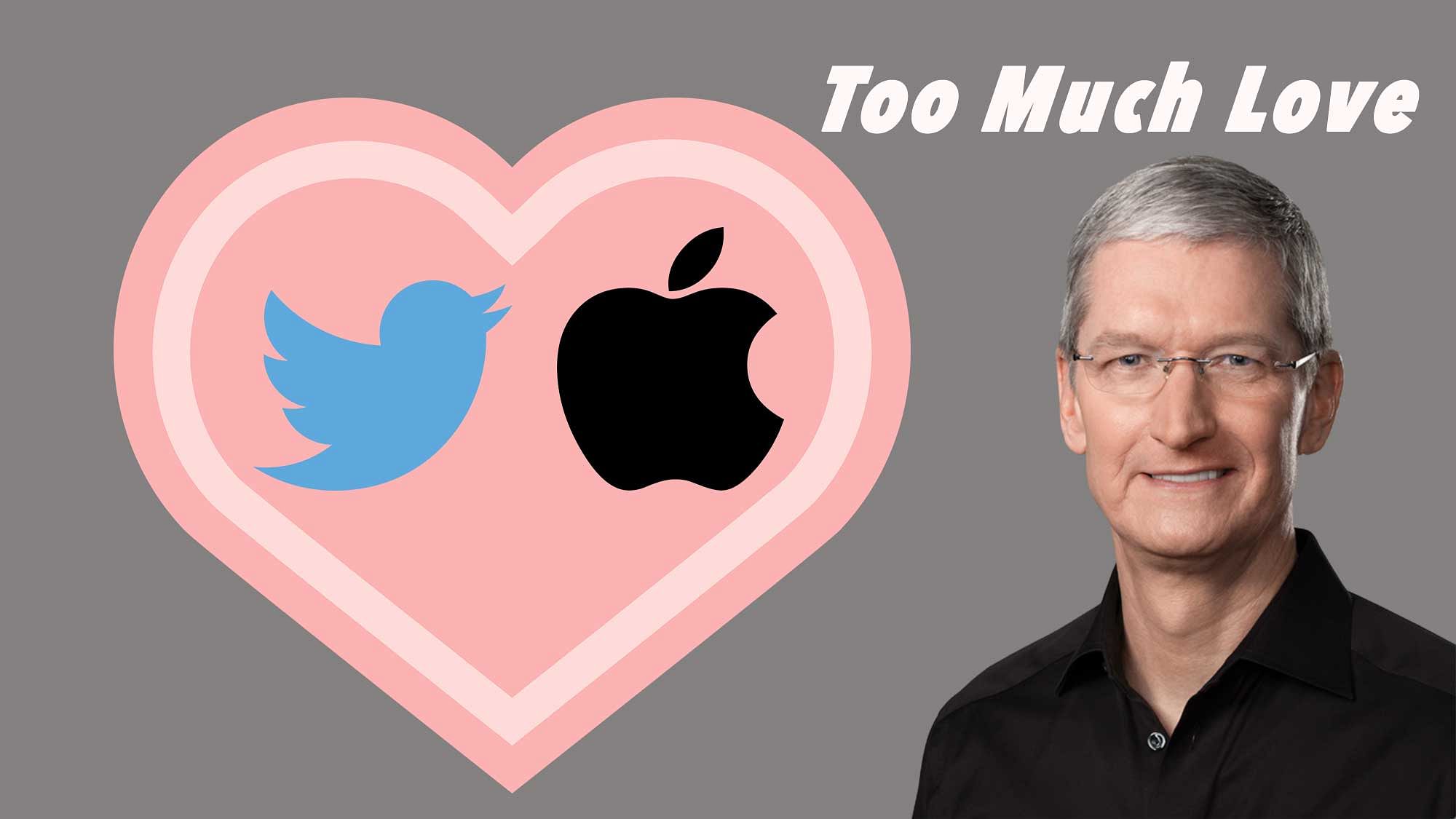 Tim Cook wishes Twitter on its Birthday. (Photo: <b>The Quint</b>)