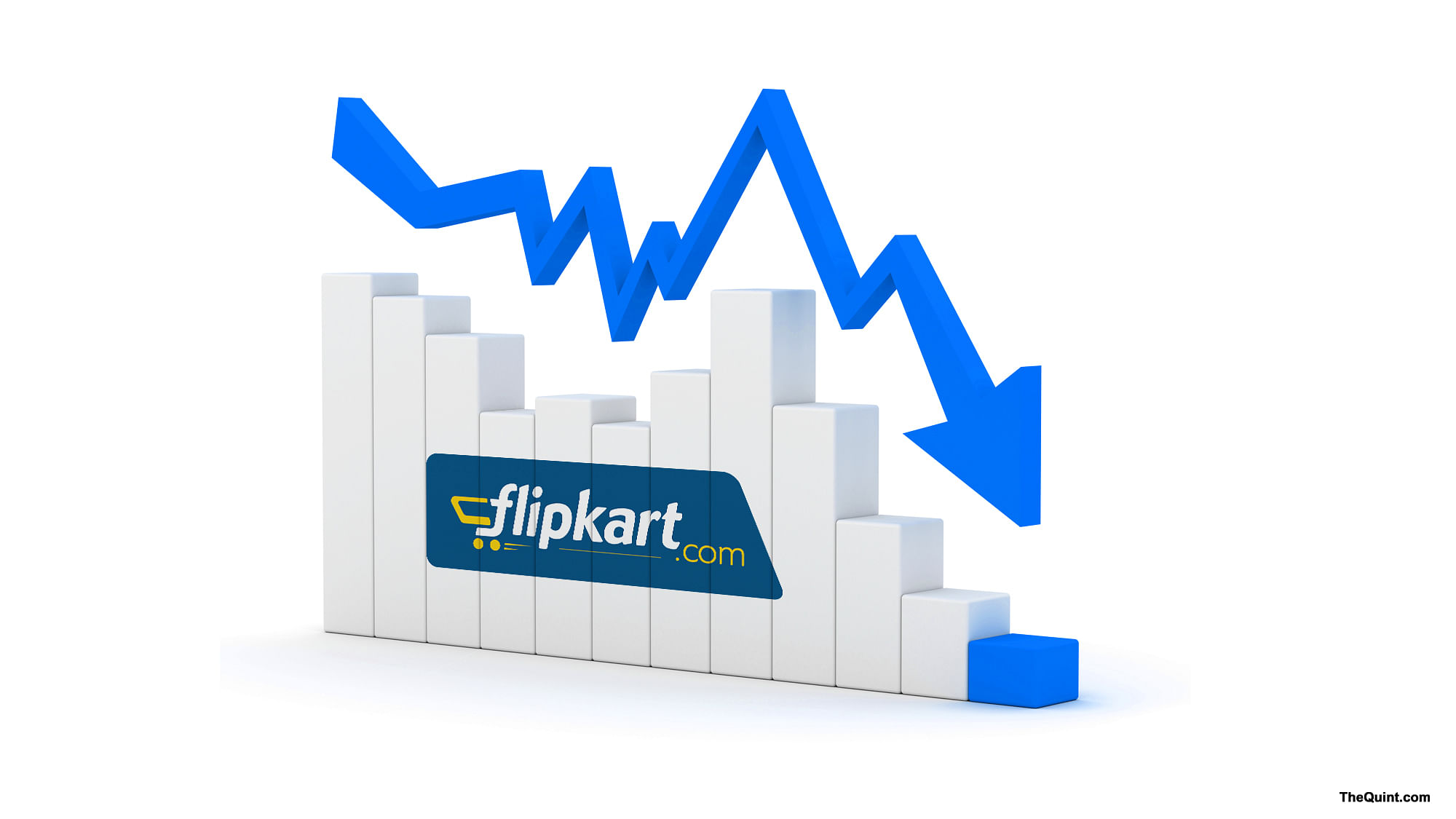 Flipkart’s devaluation threatens to put a dampener on India’s entire e-commerce market. (Photo: <b>The Quint</b>)