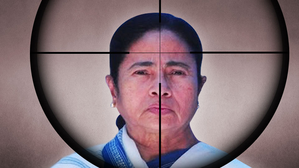 West Bengal Chief Minister Mamata Banerjee finds herself in a potentially embarrassing situation that could hurt her electorally with the <i>Narada News </i>sting operation. (Photo: <b>The Quint</b>)