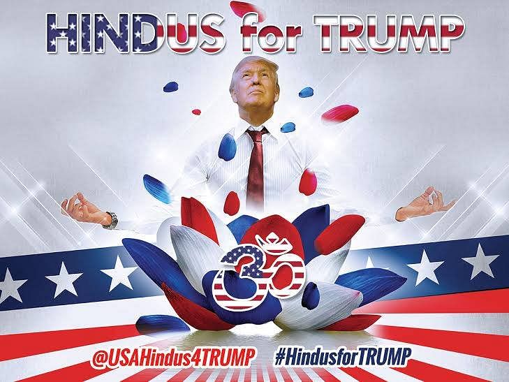 Indian-American Hindus have taken to social media to voice their support for Trump.