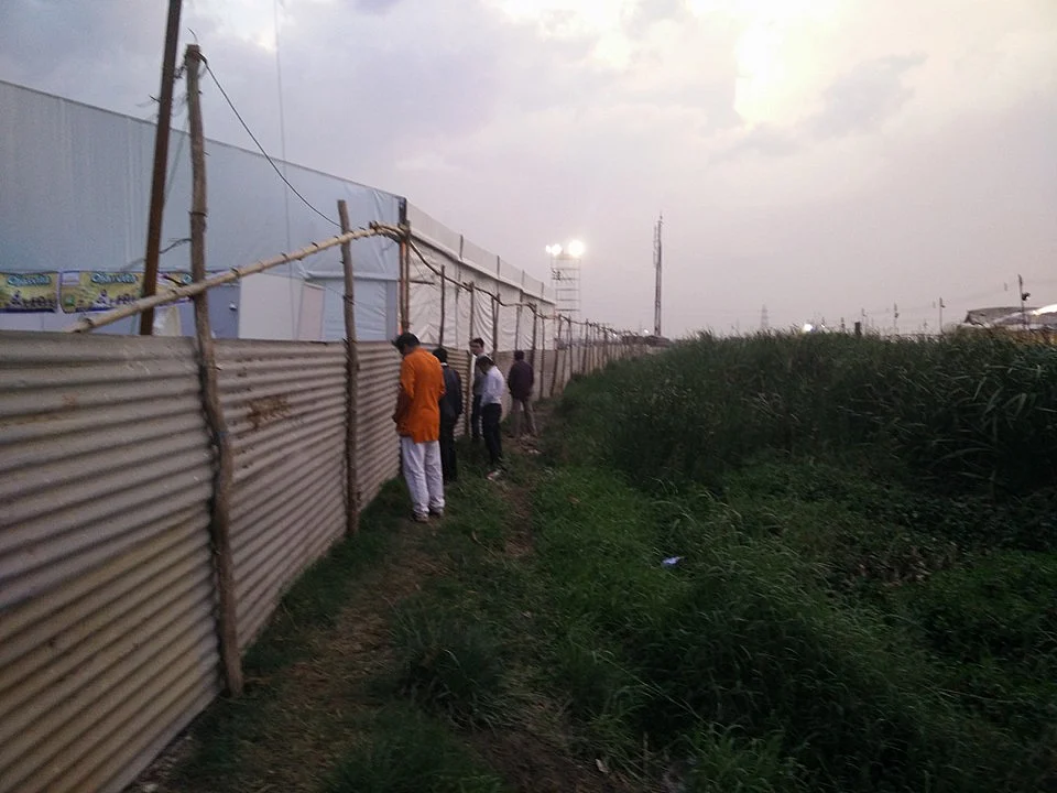 One of the 650 toilets promised by Art of Living? (Photo: Dinesh C Sharma)
