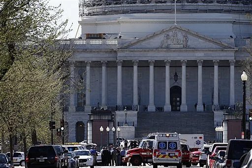 White House was briefly under lockdown after shots were fired at US Capitol. (Photo: AP)