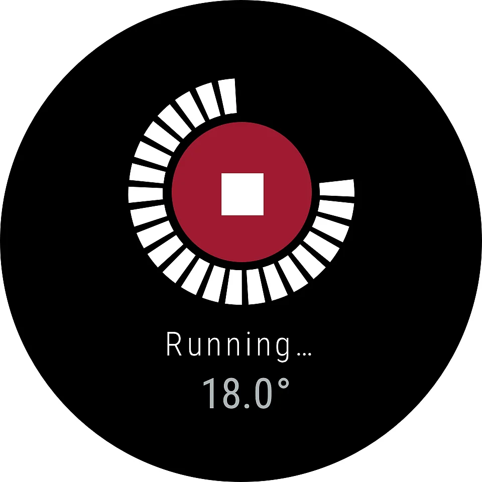 Temperature control on the Jaguar Android wear app. (Photo Courtesy: Jaguar)