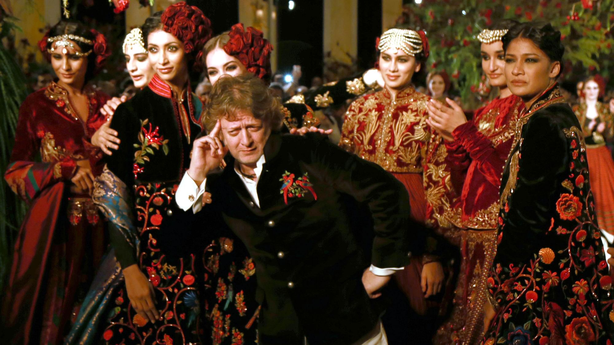  Models walk on the ramp with designer Rohit Bal during the Amazon India Couture Week 2015, in New Delhi on 1 Aug  2015. (Photo: Amlan Paliwal/IANS)