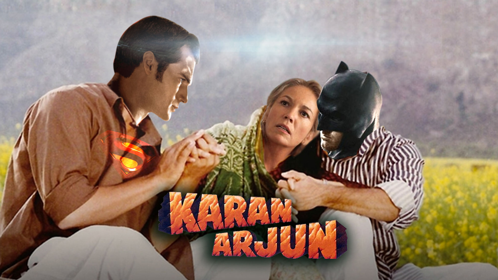 Superman-Batman aka Karan Arjun. (Photo: Rahul Gupta/ <b>The Quint</b>)