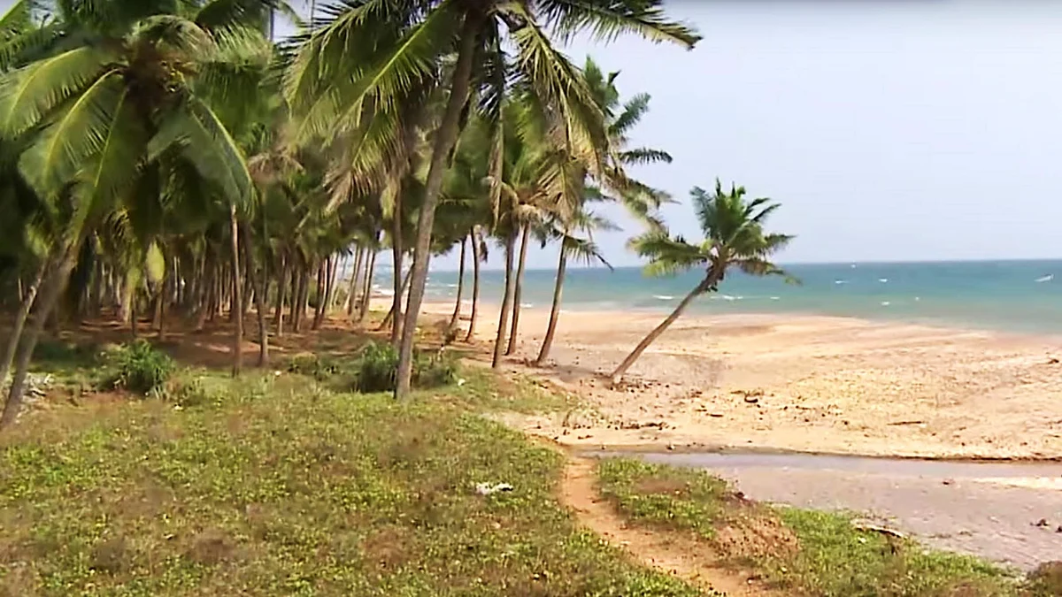 A beach in Enayam. (Photo: <a href="https://www.youtube.com/watch?v=z3NoGOpoves">YouTube Screengrab</a>)