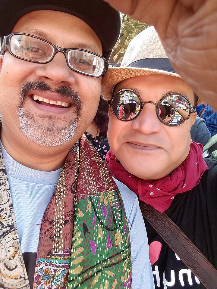 Prof Das with Ashok Row Kavi, a prominent LGBT rights activist. (Photo Courtesy: Pratulananda Das)
