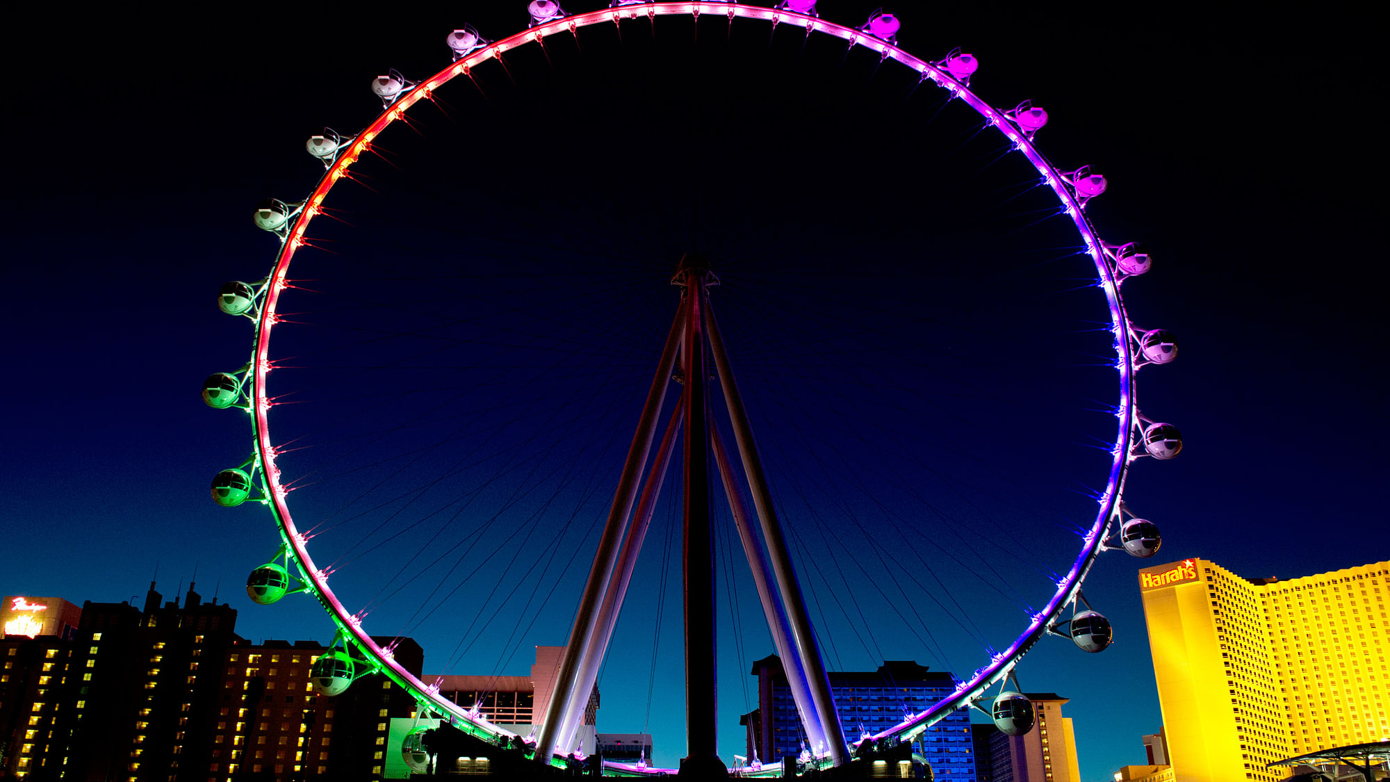 The High Roller in Vegas is officially the world’s largest observation wheel. (Photo Courtesy: Las Vegas Convention and Visitors Authority)