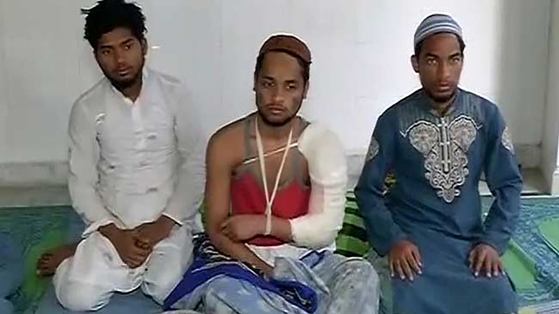 The three youths who were attacked. (Photo: ANI)
