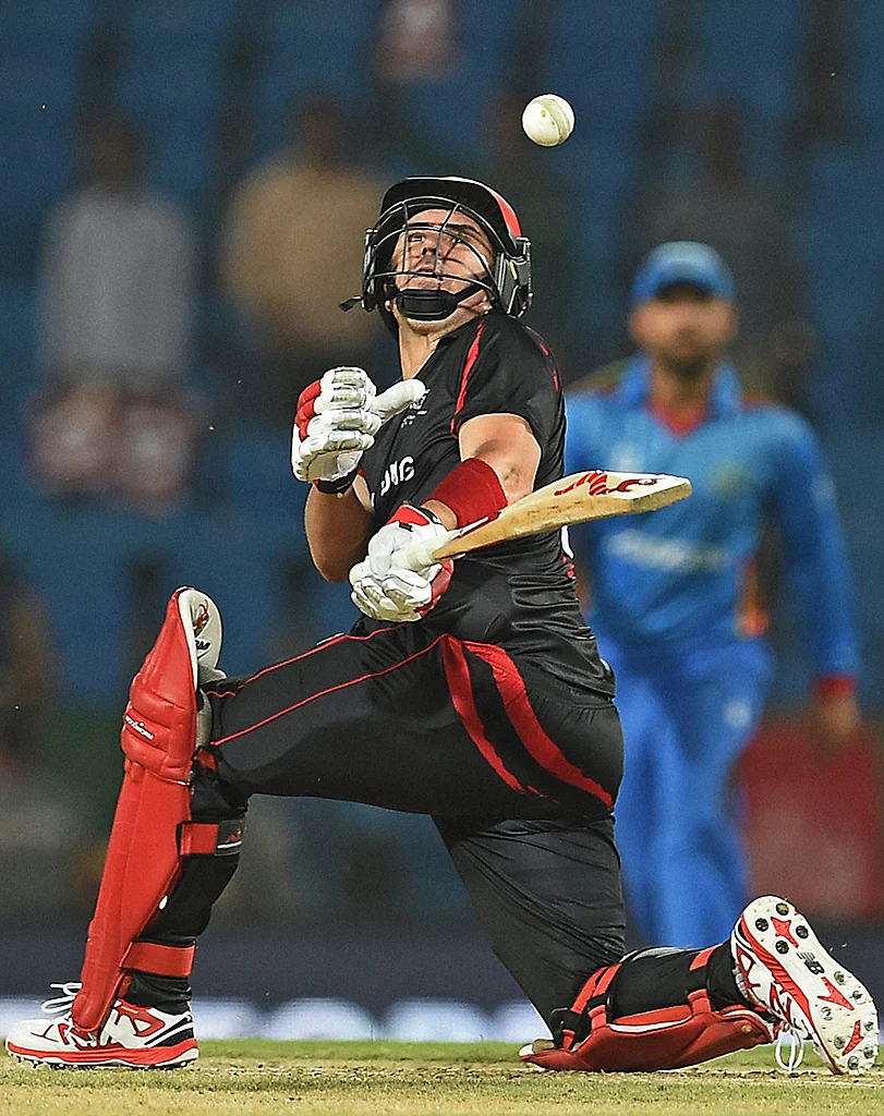 Hong Kong batsman Ryan Campbell during the match in Nagpur. (Photo: AP) 