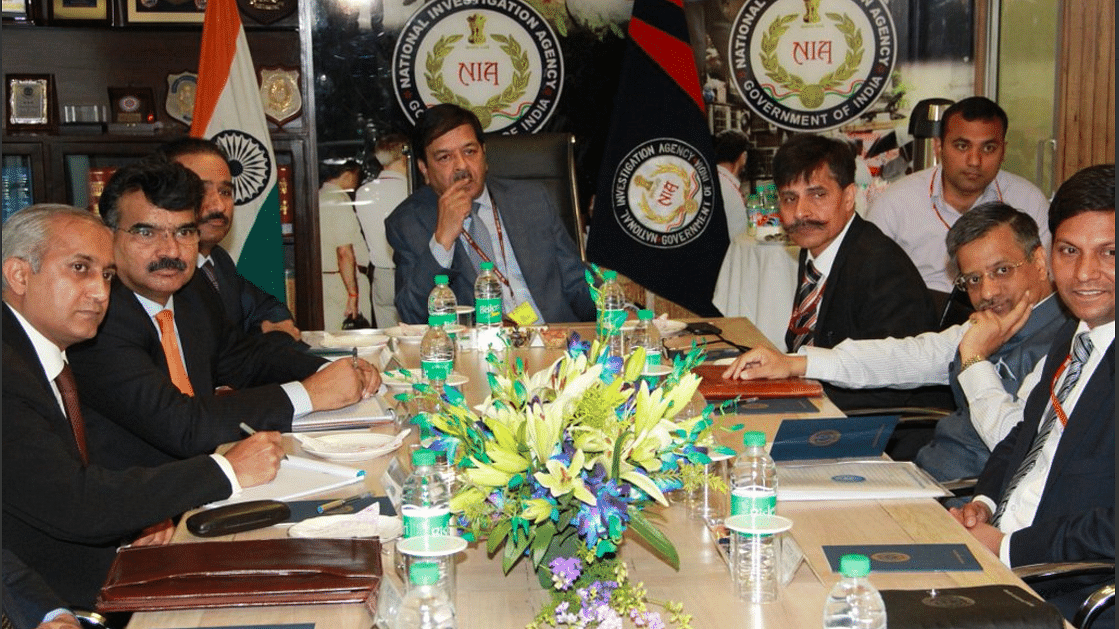 Briefing underway of Pakistan JIT members by NIA officers (Photo Courtesy: NIA)