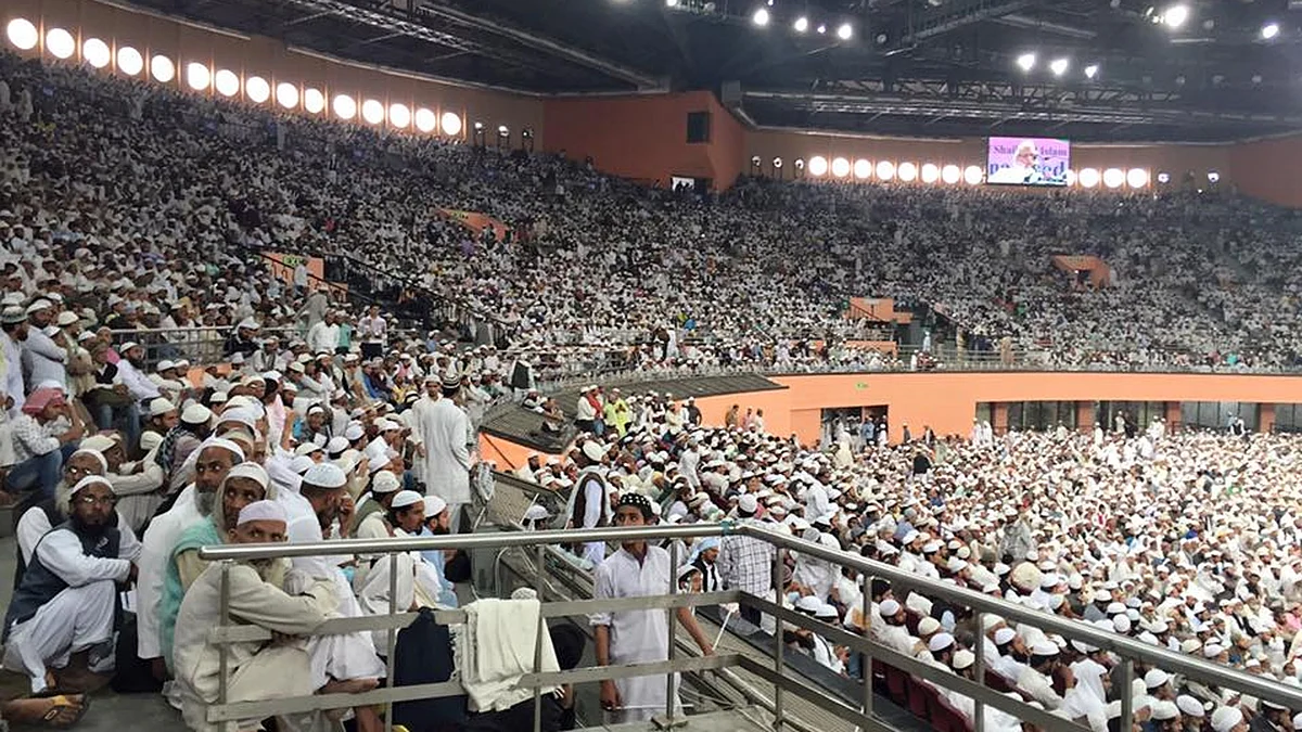 Jamiat’s National Integration Conference. (Photo: Twitter/<a href="https://twitter.com/AkhlaqueAzmi">@<b>AkhlaqueAzmi</b></a>)