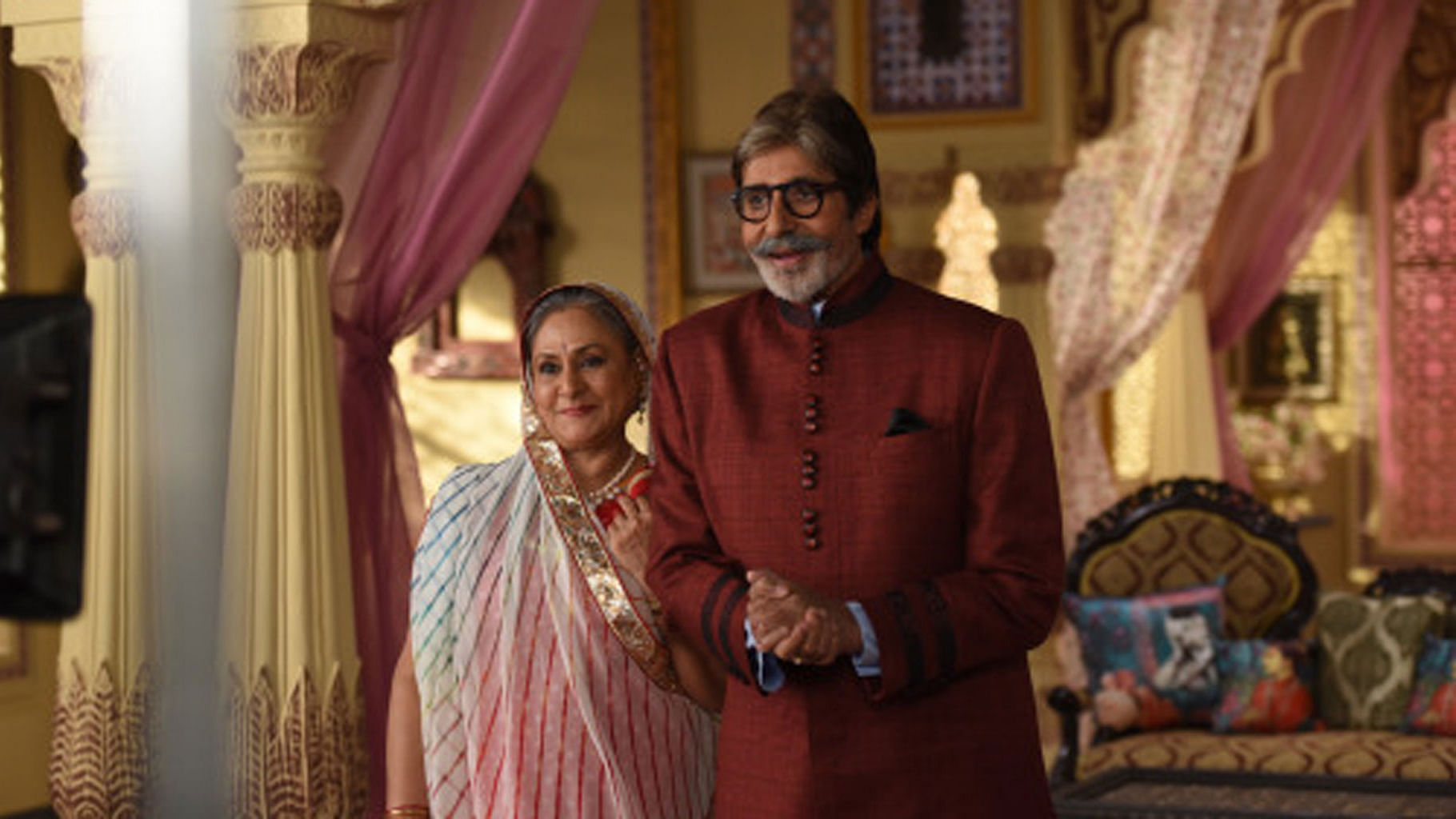Amitabh  and Jaya Bachchan shoot for a TV Commercial (Photo: srbachchan.tumblr.com)