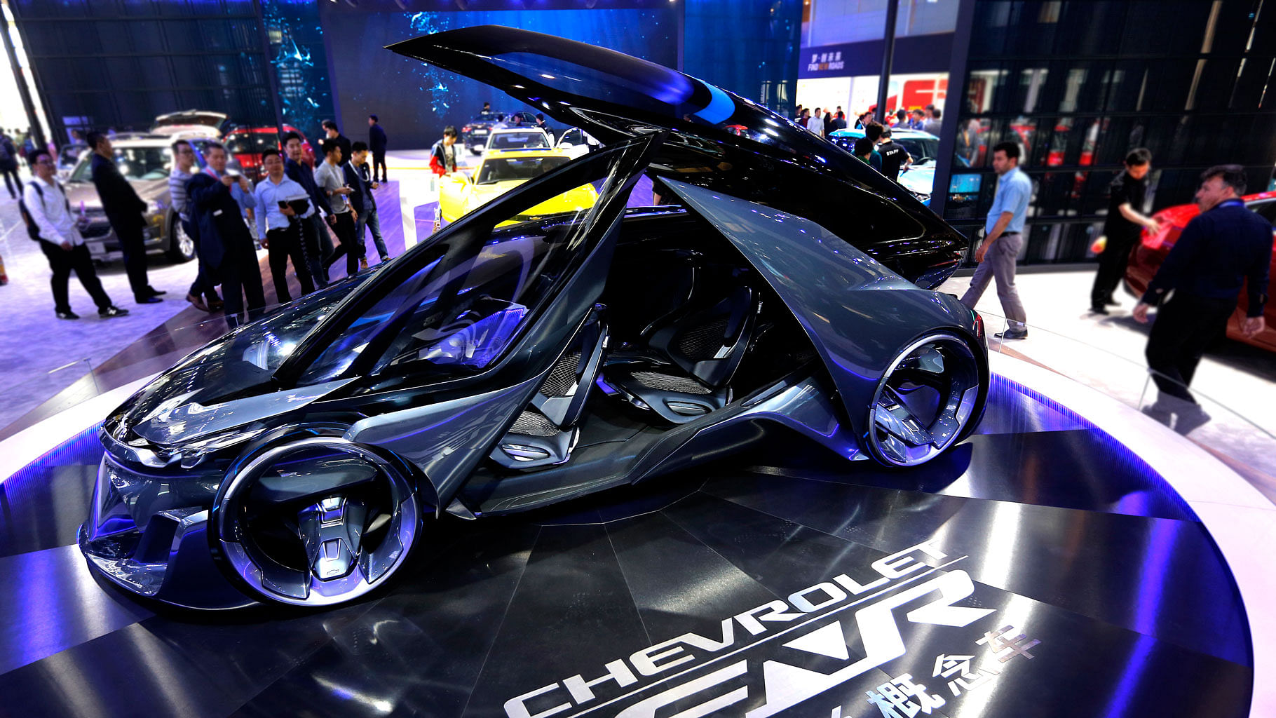 Chevrolet’s concept car at display during the 2016 Beijing Auto Show. (Photo: AP)