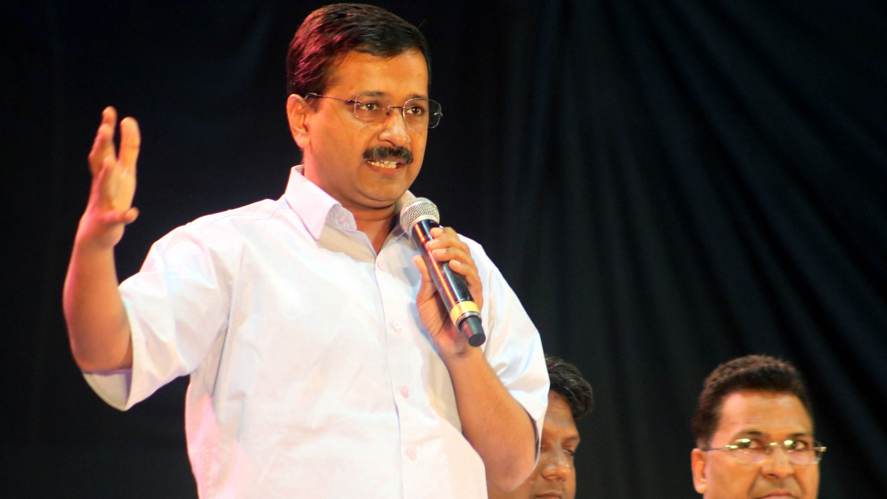 Arvind Kejriwal took a dig at Narendra Modi, asking whether Ambedkar’s dreams would be fulfilled by garlanding his portraits. (Photo: IANS)