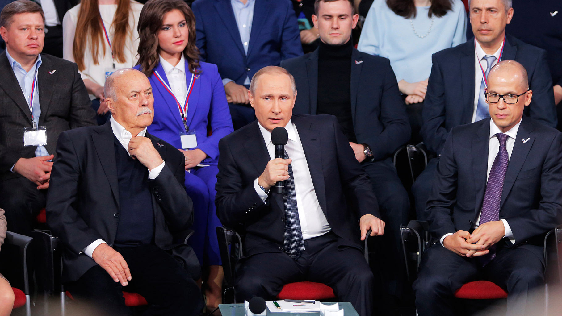 Speaking on Thursday at a media forum in St.Petersburg, Putin rejected links to offshore accounts, calling the leaks part of Western efforts to weaken Russia. (Photo: AP) 