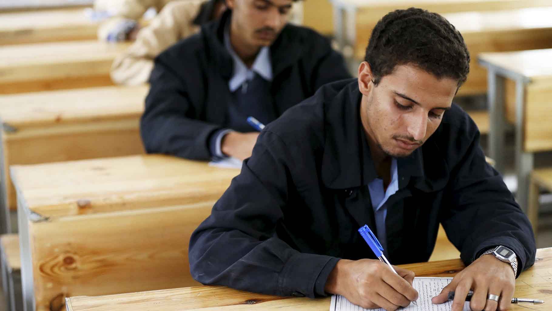 The chemistry exam was first held on 21 March. The re-exam is now scheduled for 12 April with 1.74 lakh students appearing for the exam. (Photo: Reuters)